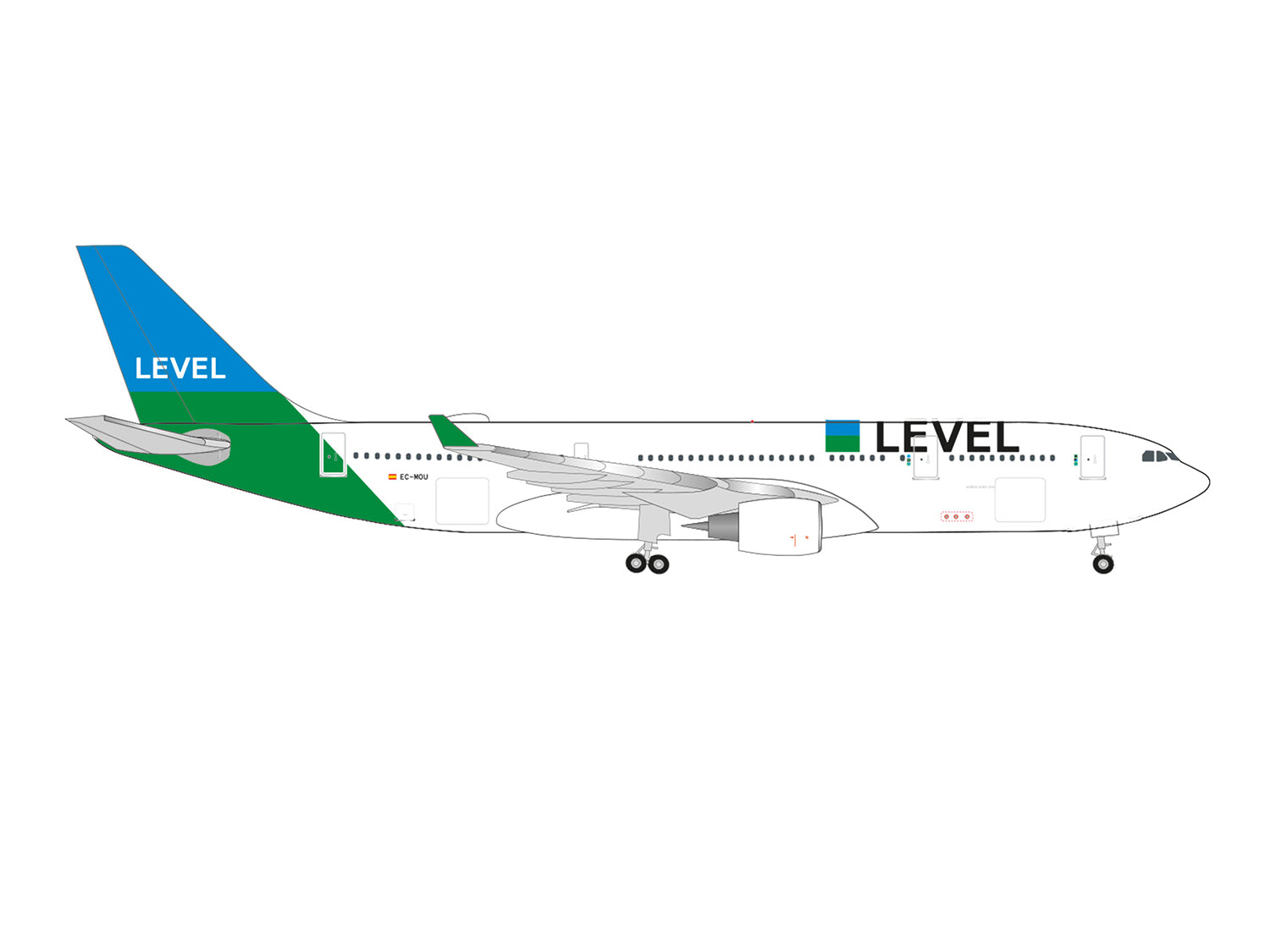 Herpa Wings Airbus A330-200 Level EC-MOU (1:500) HA537254