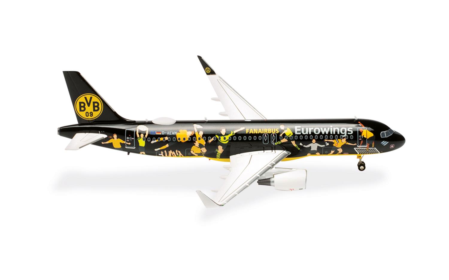 Herpa Wings Airbus A320 Eurowings BVB Fanairbus D-AEWM (1:200) HA572750
