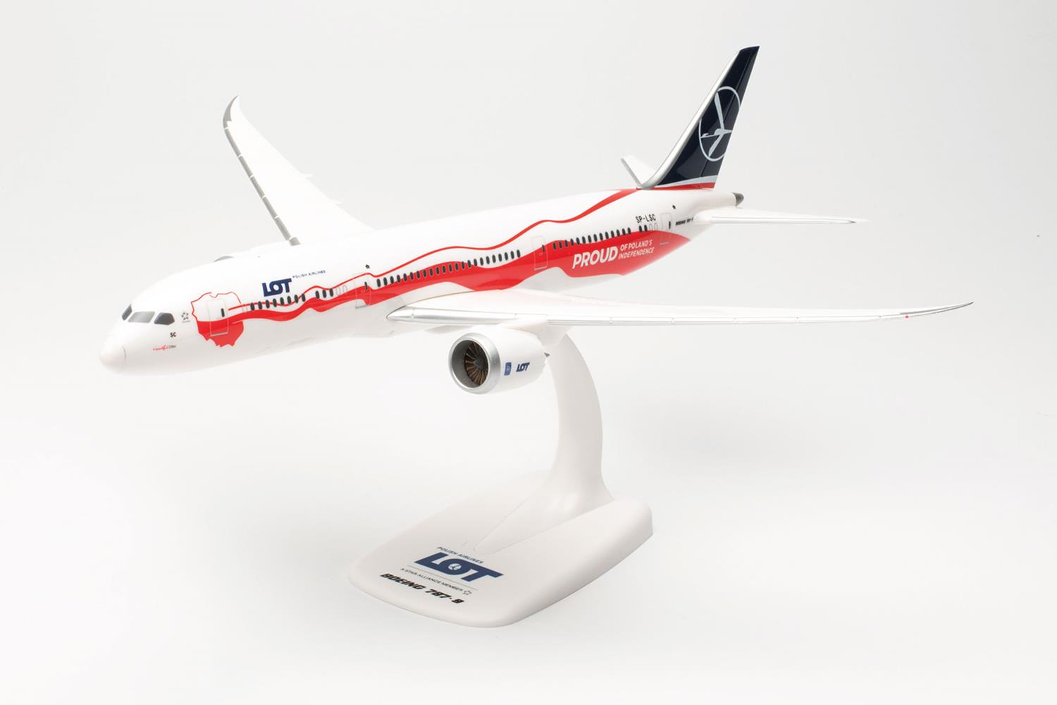 Herpa Wings Snapfit Boeing 787-9 LOT Polish Airlines SP-LSC (1:200) HA613781