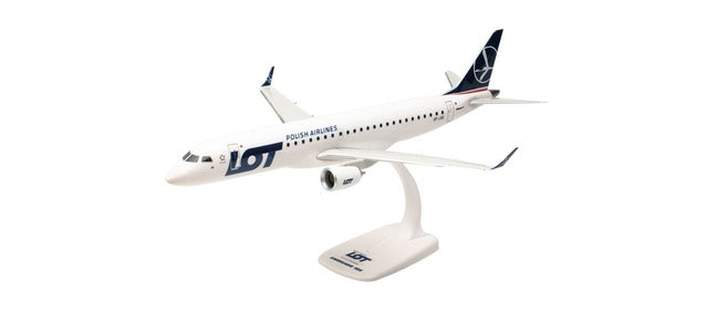 Herpa Wings Snapfit Embraer E195 LOT Polish Airlines SP-LND (1:100) HA613989