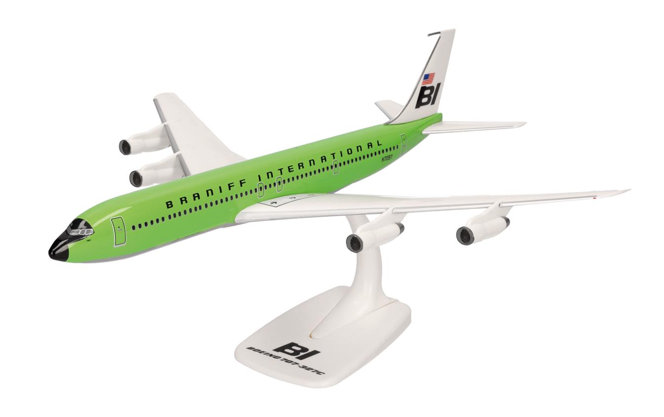 Herpa Wings Snapfit Boeing 707-320 Branff International Green (N Gauge) HA614009