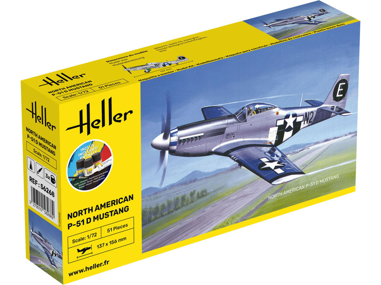 Heller 1:72 Gift Set - Mustang P-51