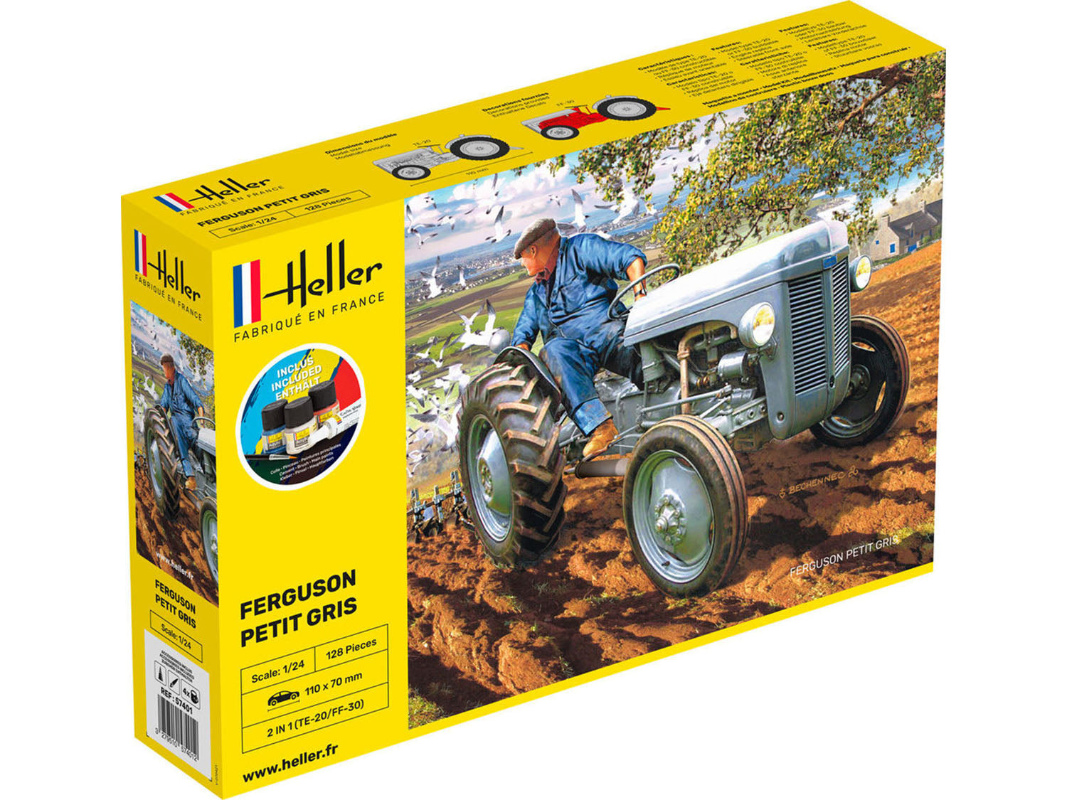 Heller 1:24 Gift Set - Ferguson Le Petit Gris