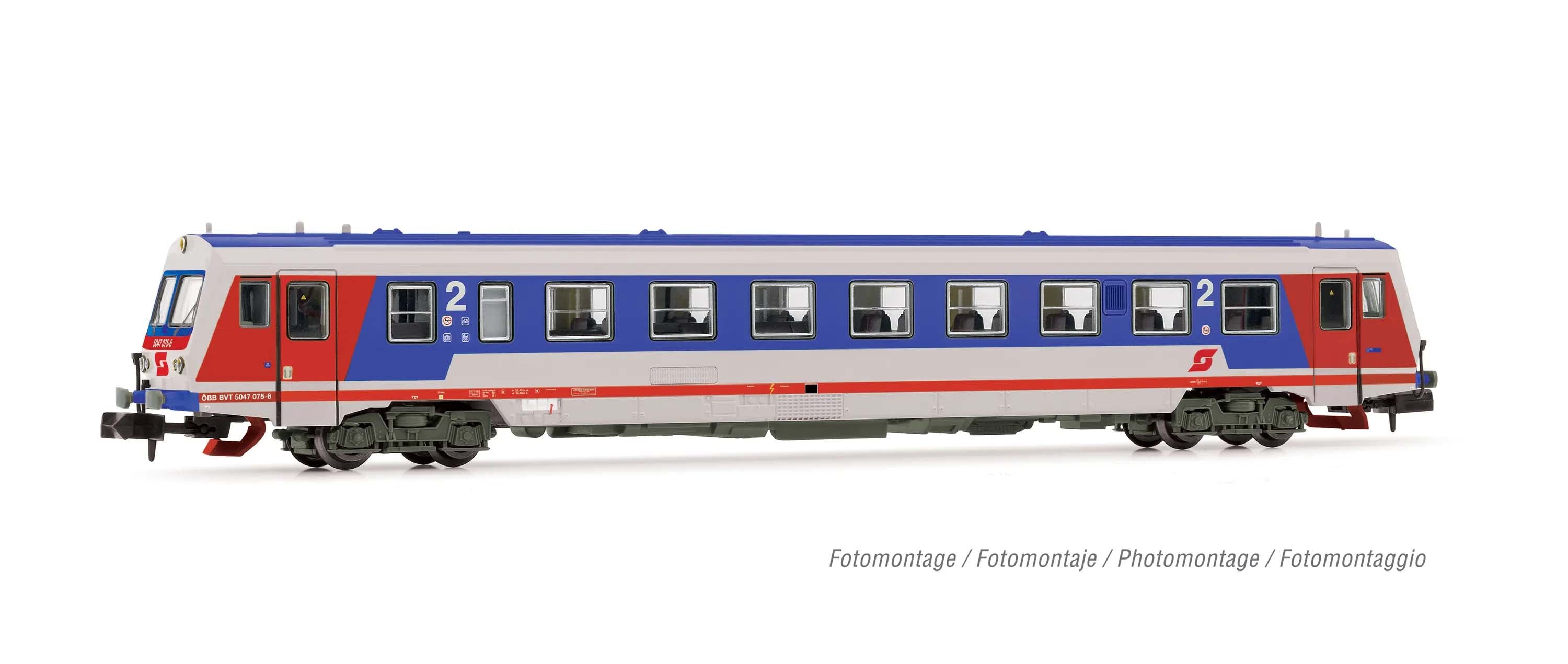 Arnold OBB Rh5047 Diesel Railcar Grey/Red/Blue IV (DCC-Sound) HIN2521S