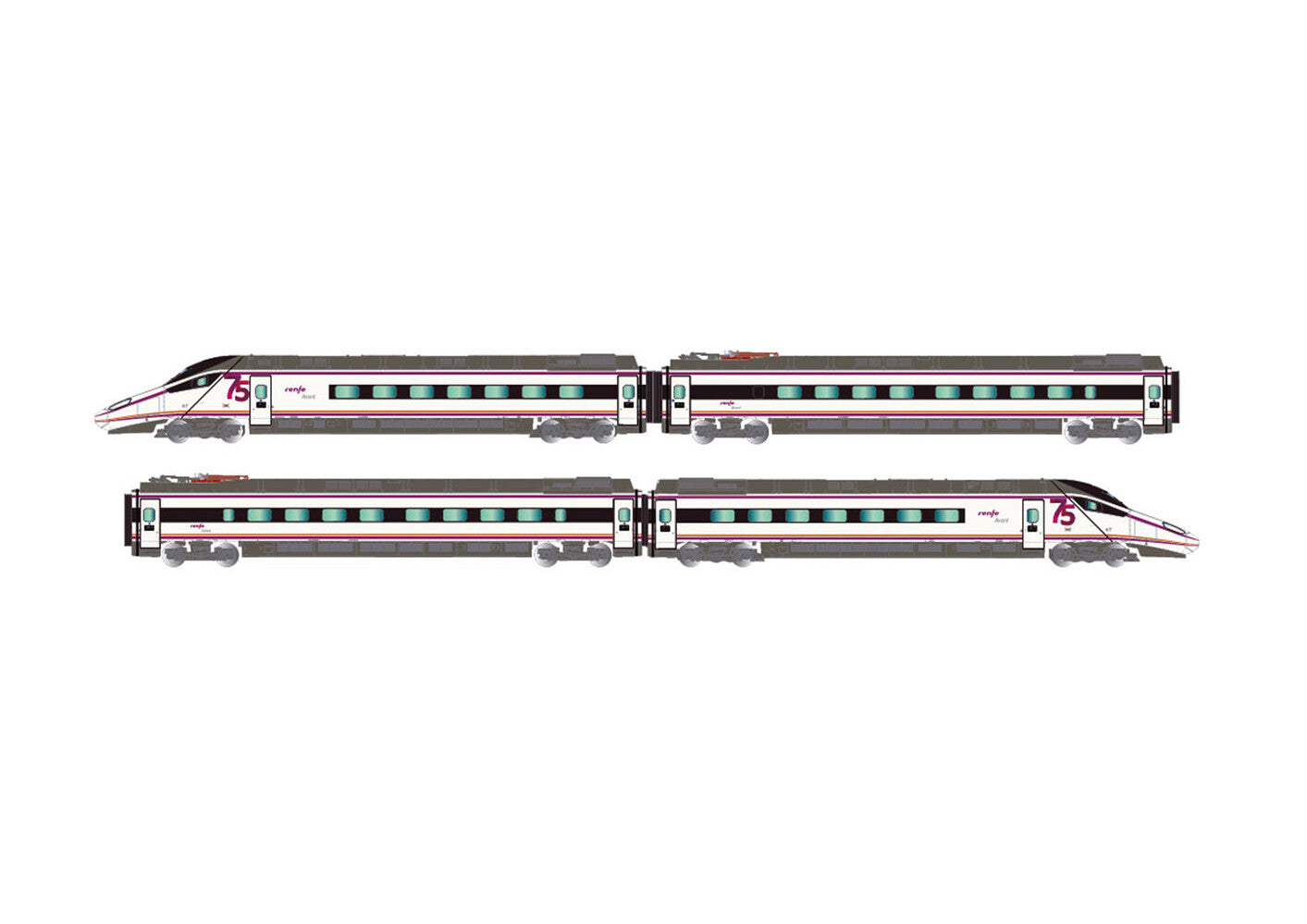Arnold RENFE S-114 4 Car EMU 75th Anniversary VI (DCC-Sound) HIN2578S