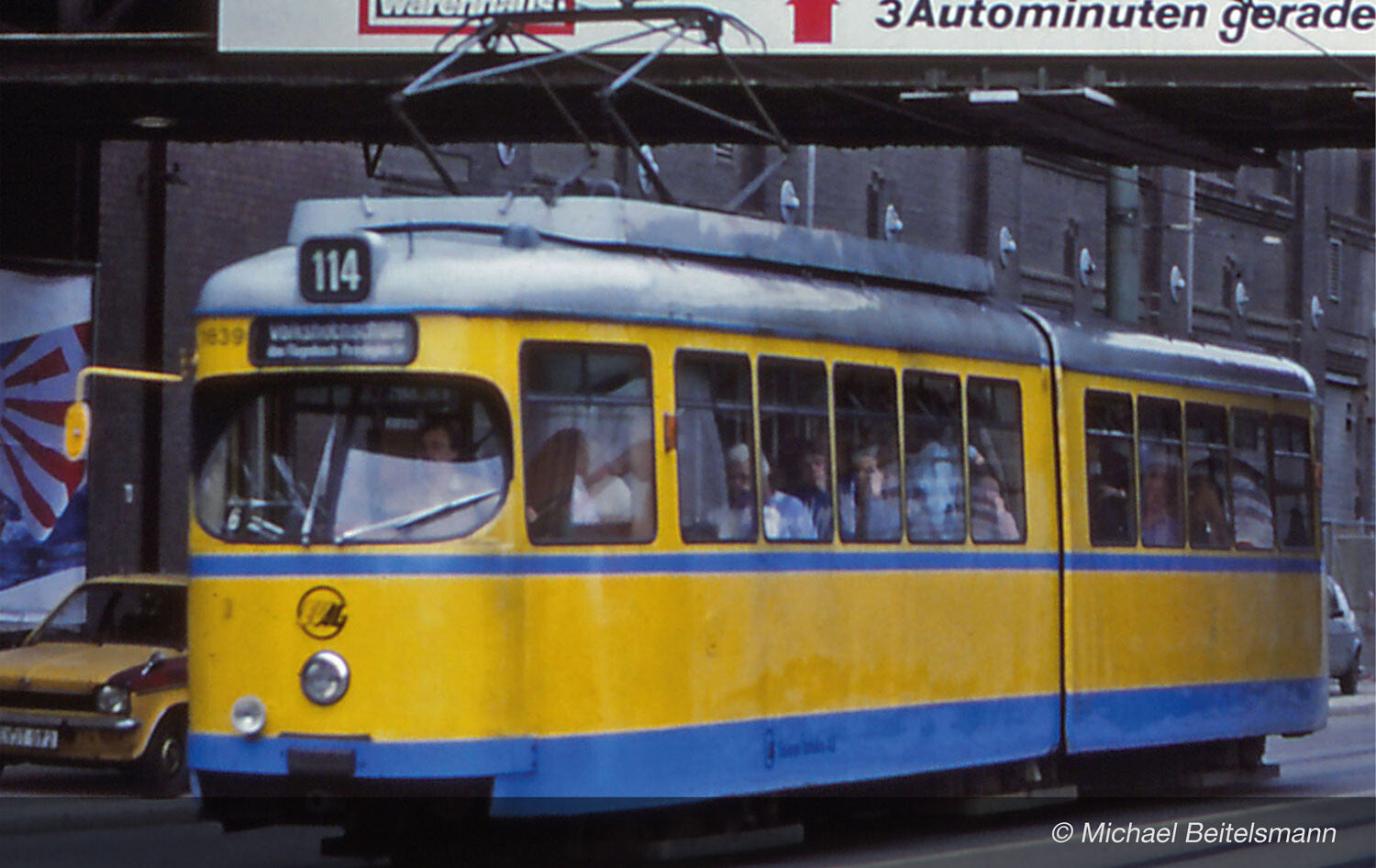 Arnold Duewag GT6 Essen Tram Yellow/Blue IV (DCC-Fitted) HIN2603D