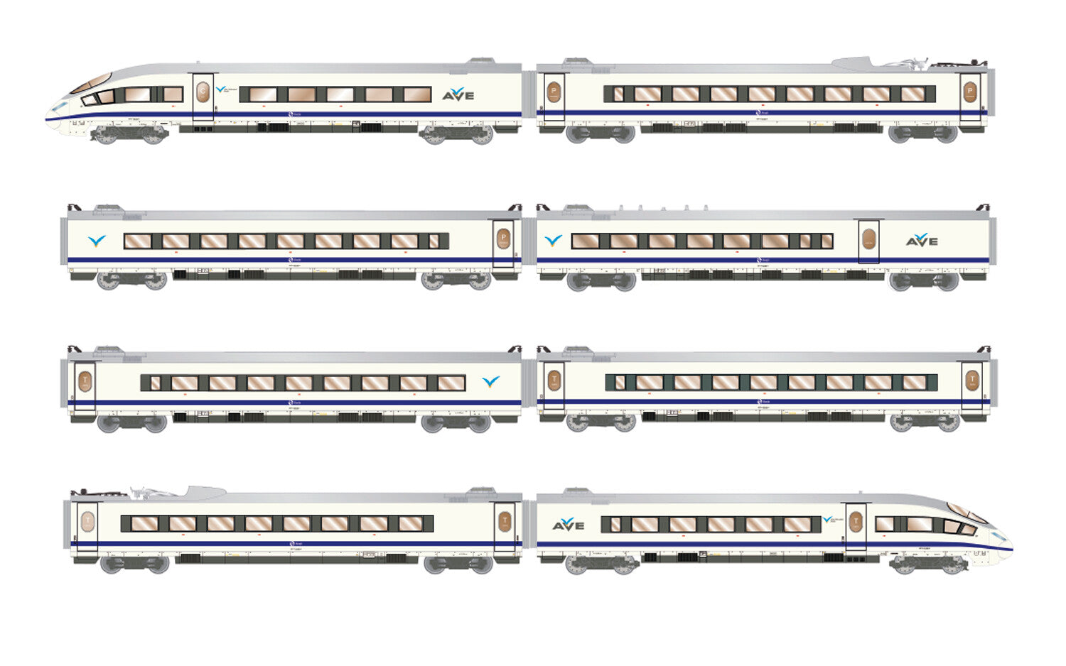 Arnold RENFE AVE S-103 8 Car EMU V (DCC-Sound) HIN2611S