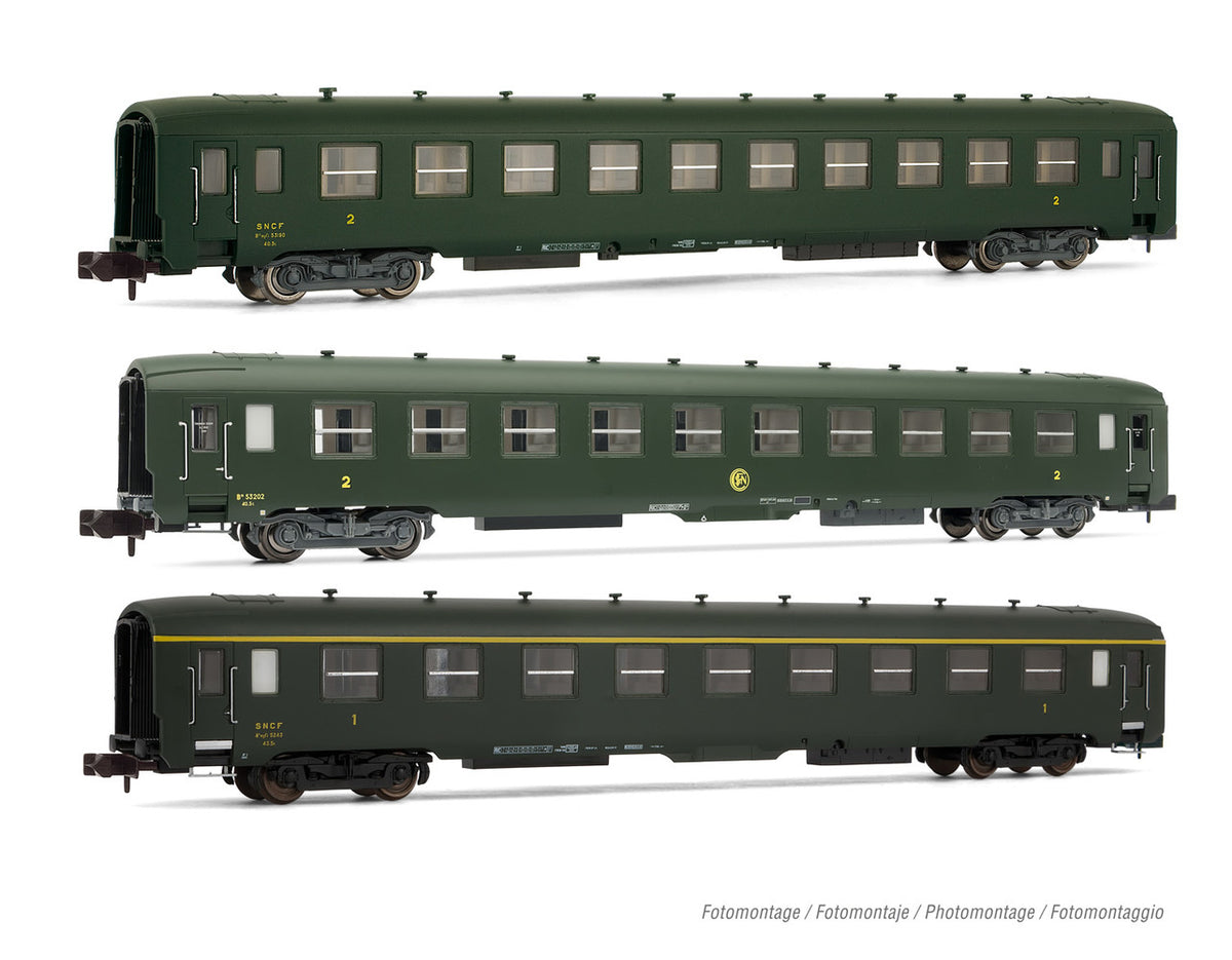 Arnold SNCF DEV AO Green Coach Set (3) III HIN4383