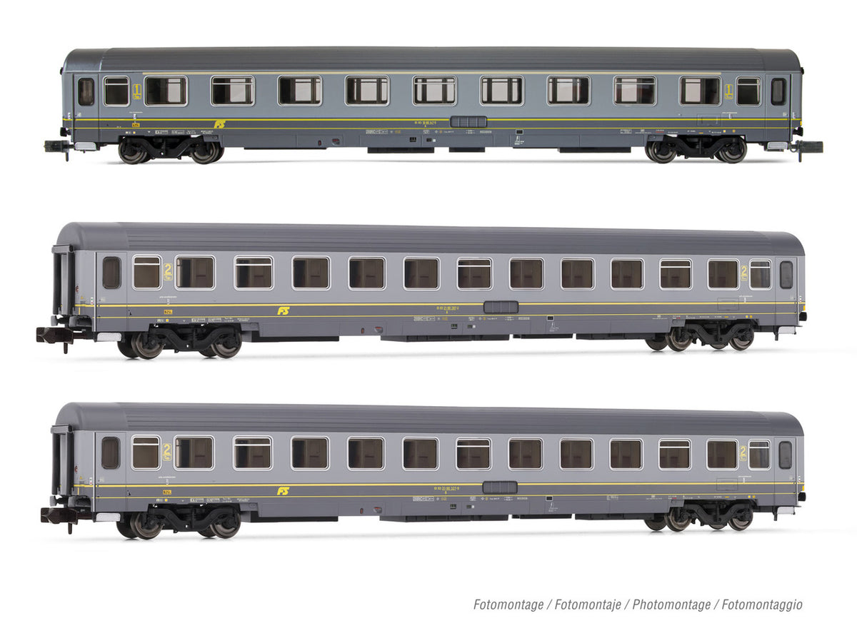 Arnold FS UIC-Z1 Grey/Yellow Coach Set (3) V HIN4393