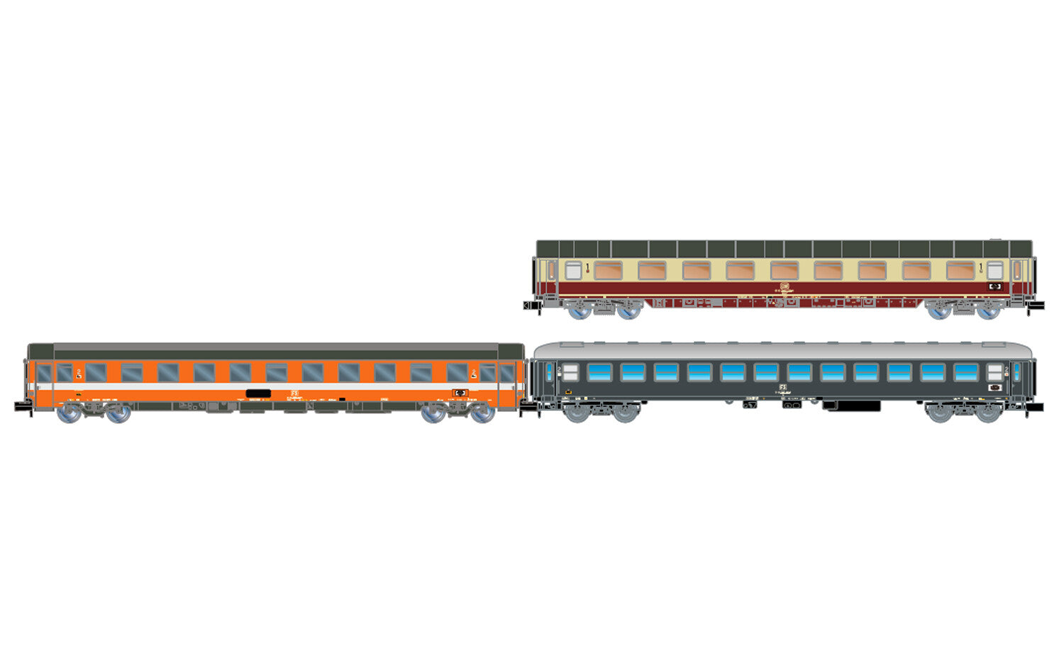 Arnold *DB/FS Alpen Express Rome-Munich Coach Set (3) IV HIN4468