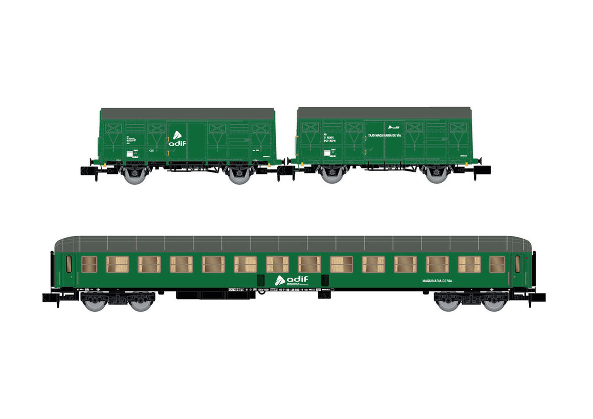 Arnold ADIF Coach &amp; Wagon Set (3) VI HIN6576