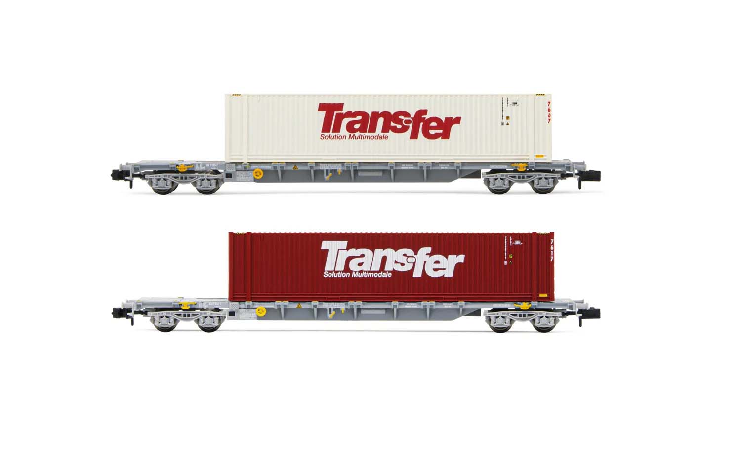 Arnold SNCF Bogie Flat Wagon w/45' Trans-Fer Container Set (2) V HIN6584