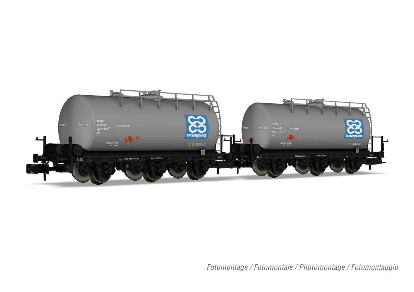 Arnold RENFE 3 Axle Tank Wagon Campsa Set (2) IV HIN6612