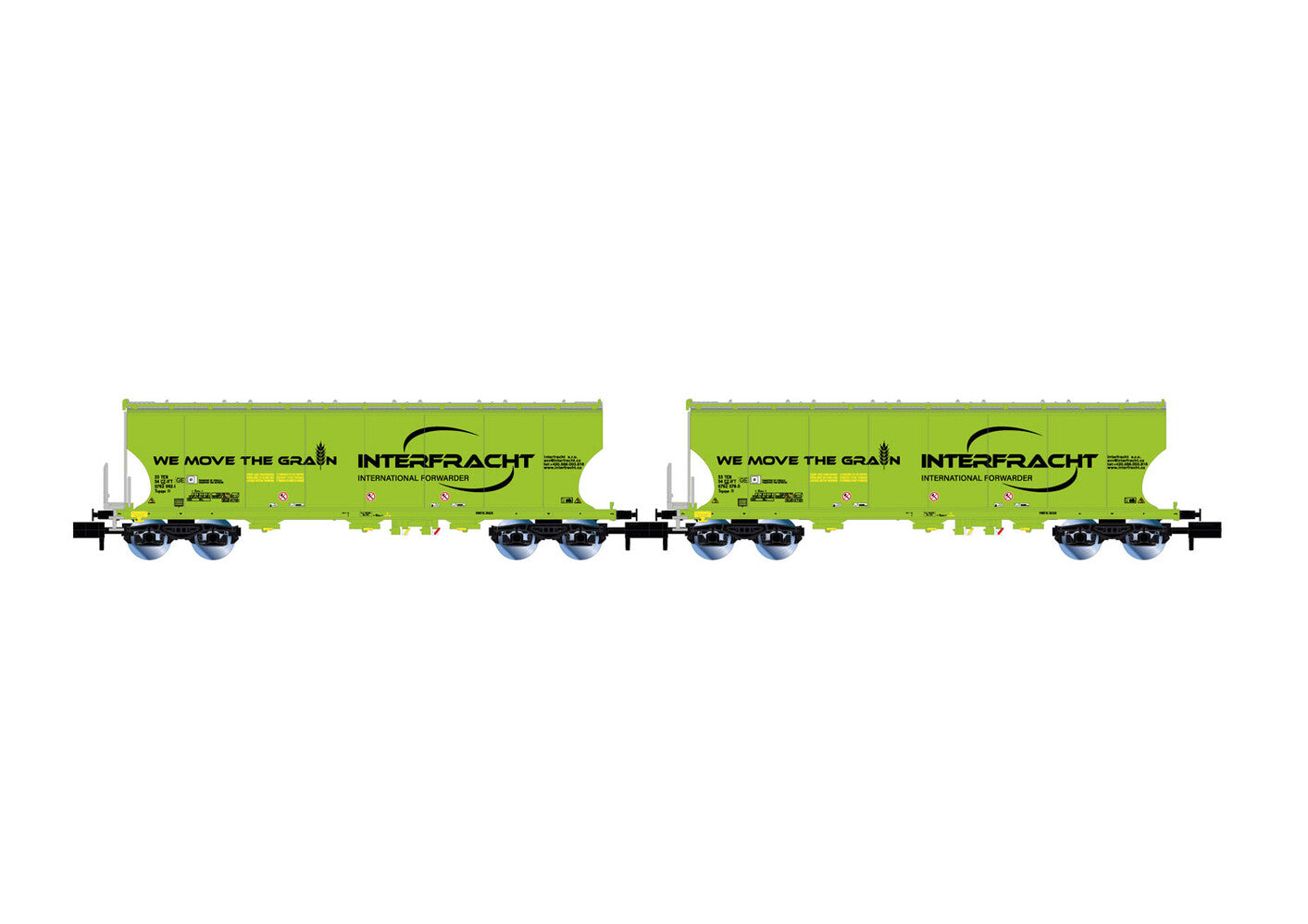 Arnold CZ Interfracht Silo Wagon Neongreen Set (2) IV HIN6625
