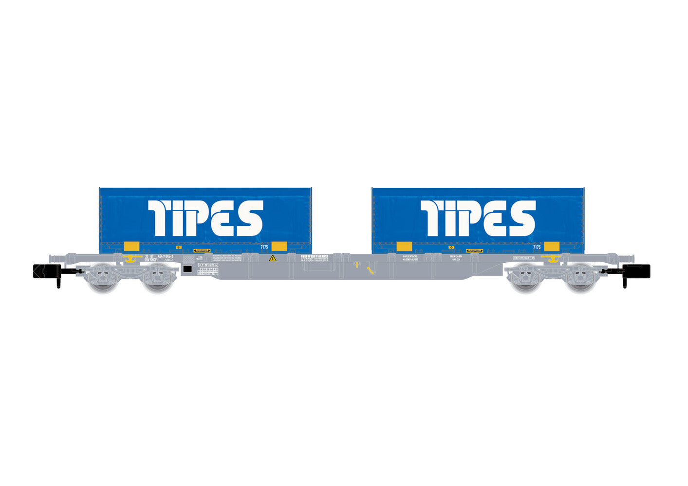 Arnold SNCF/Novatrans Sgss Flat Wagon w/2x22' TIPES Containers V HIN6650