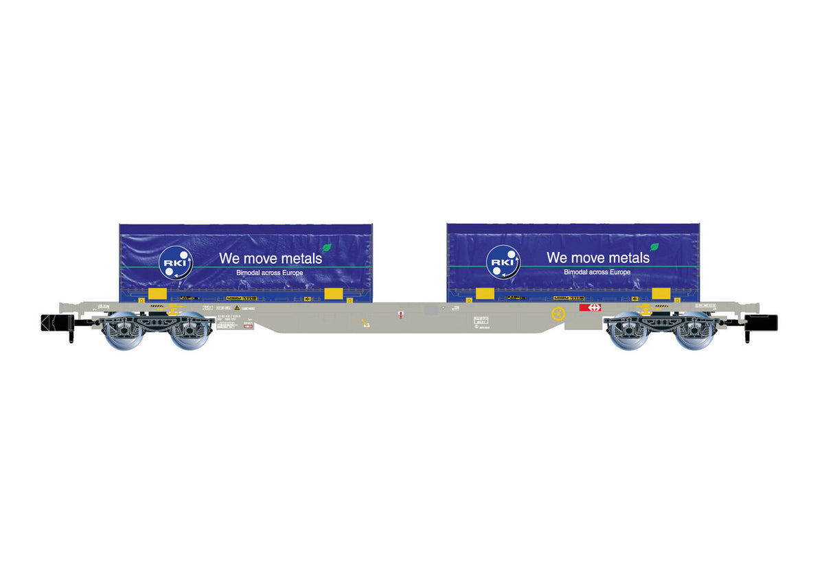 Arnold DBAG Bogie Flat Wagon w/2x22&#39; Rhienkraft Container V HIN6659
