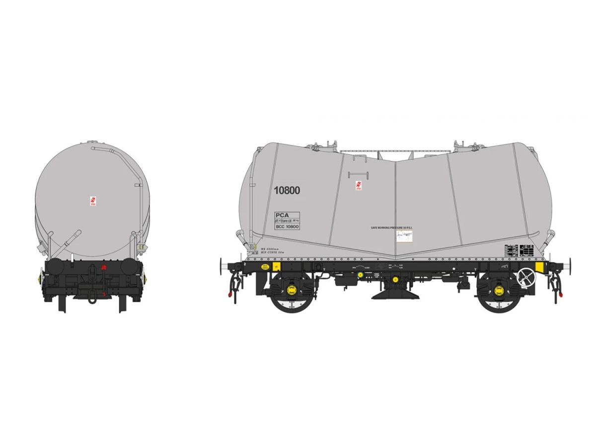 Heljan PCA Tank Wagon BCC Grey 10800 HN1060