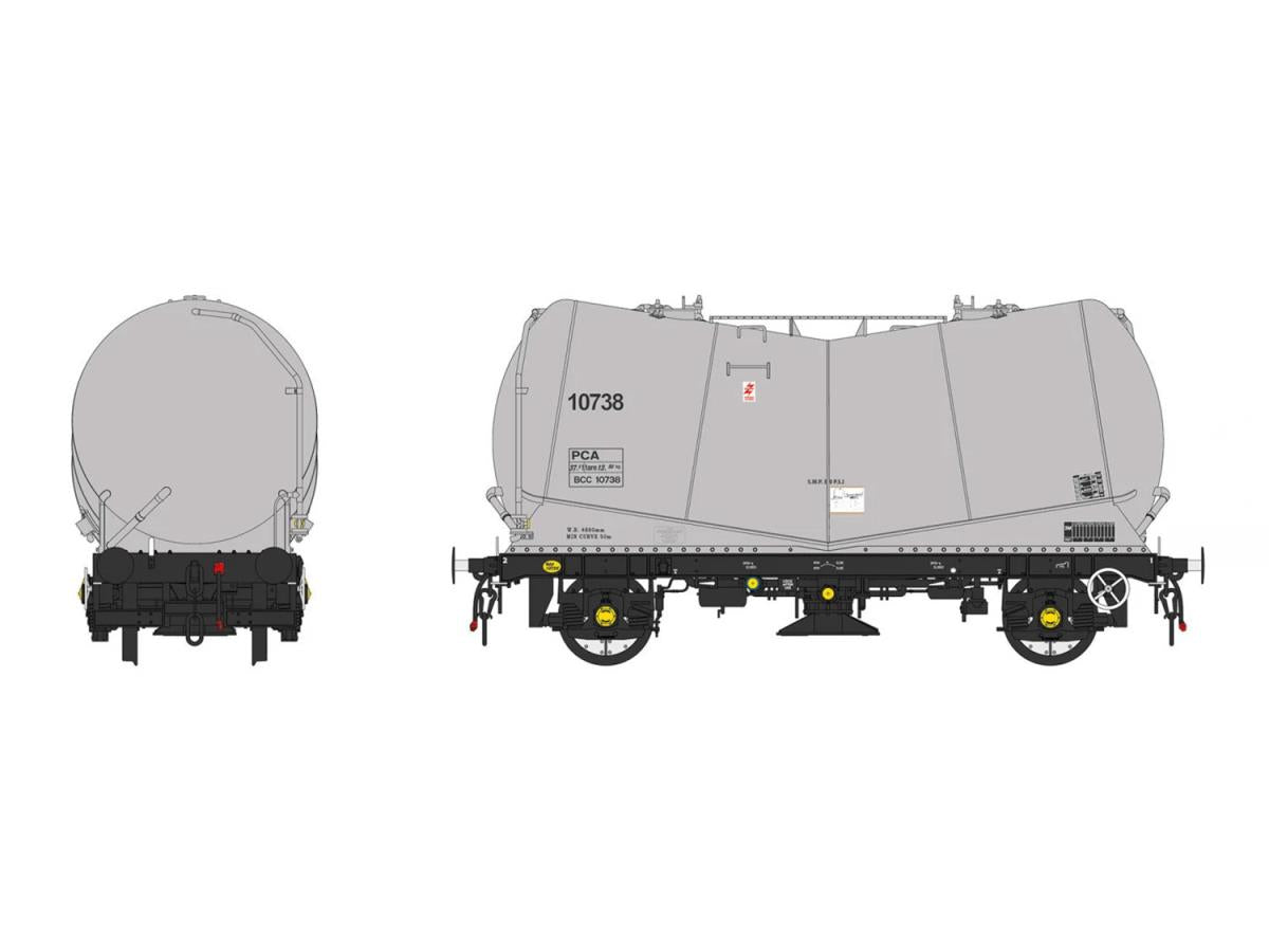 Heljan PCA Tank Wagon BCC Grey 10738 HN1068