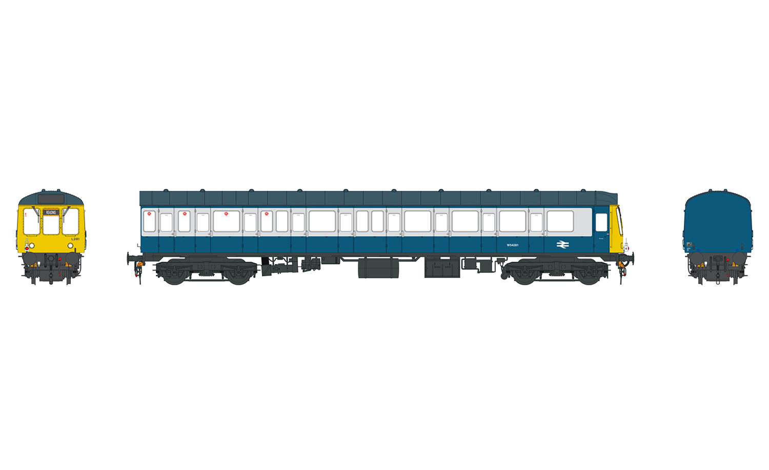 Heljan DMU Trailer Car (149) W54281 BR Blue/Grey HN1243