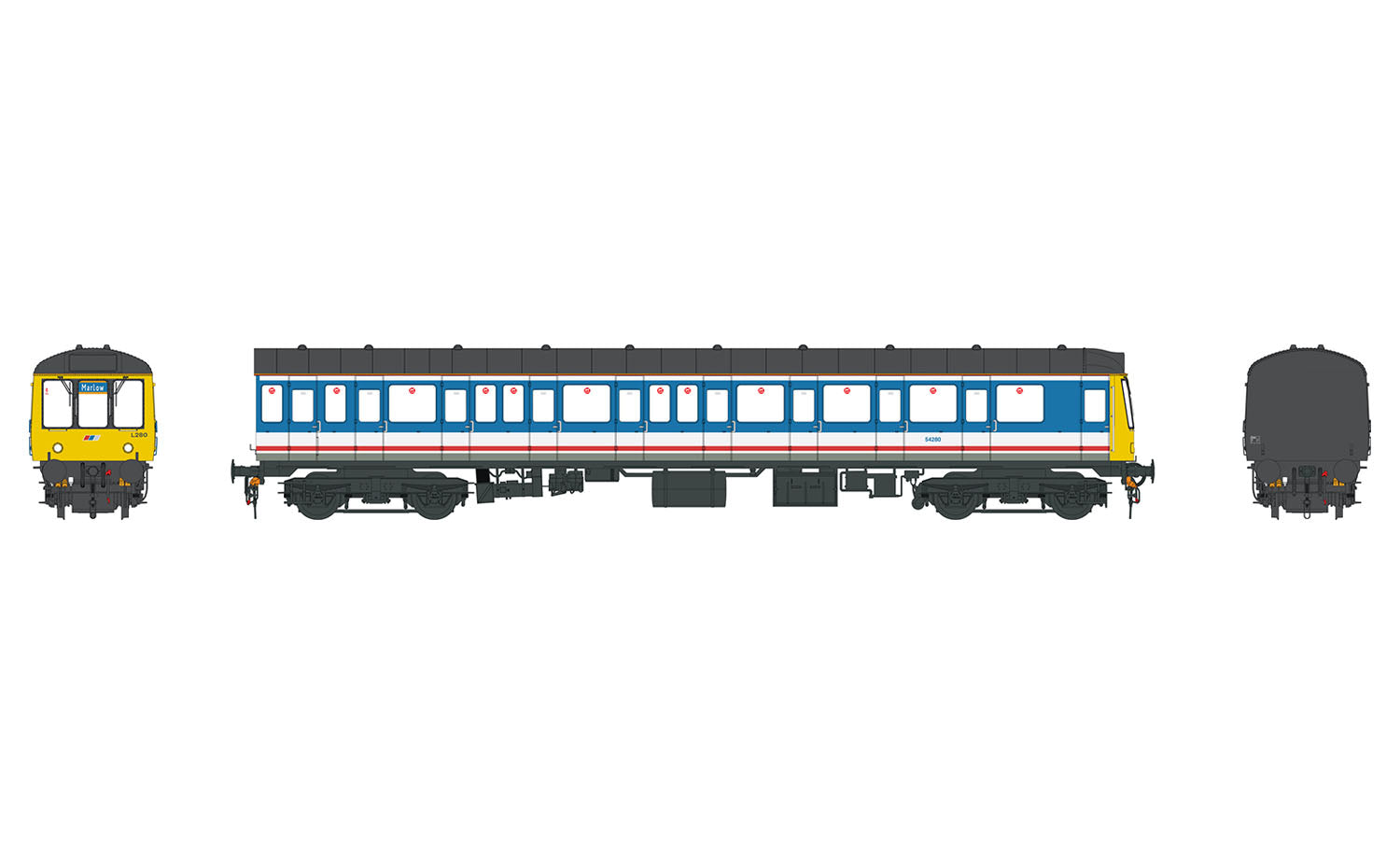 Heljan DMU Trailer Car (149) Network SouthEast Revised 54280 HN1244