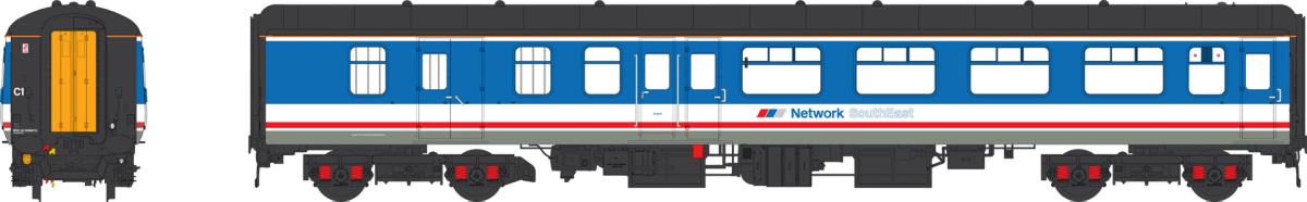 Heljan Mk2 BSO Coach Network SouthEast Light Blue HN2411