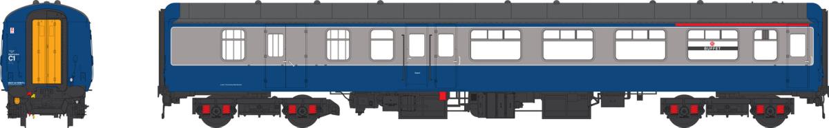 Heljan Mk2 BSO Coach BR Blue/Grey with Micro Buffet HN2415