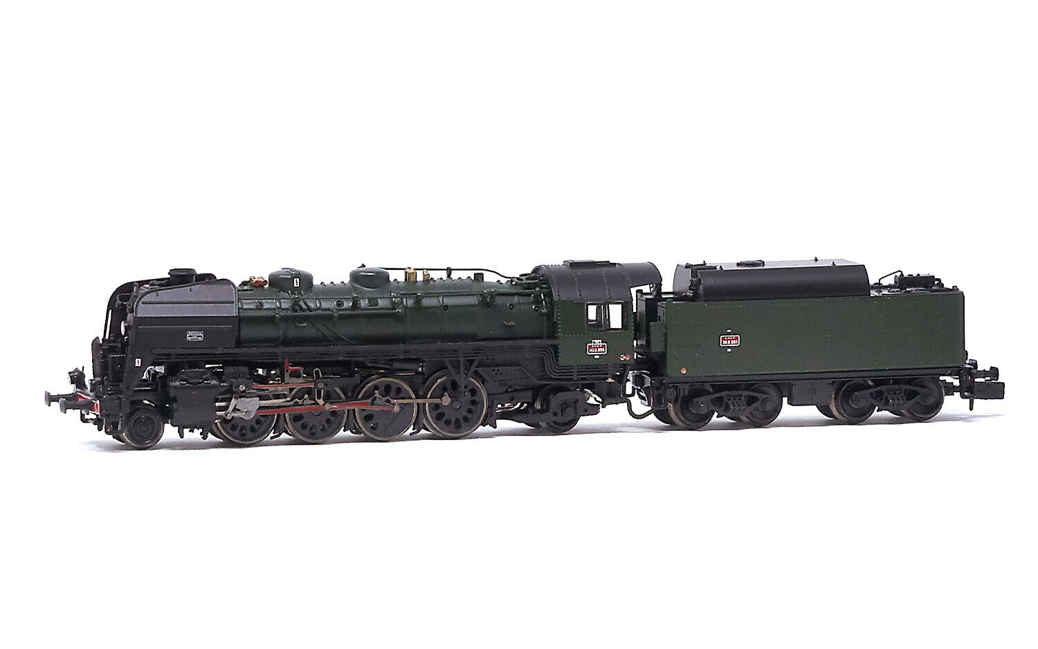 SNCF 141R 1155 steam locomotive boxpok wheels black big fuel tender