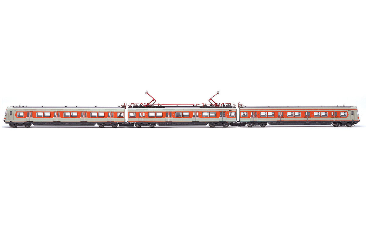 DB 3-unit EMU class 420, grey orange livery, two pantographs ep IV with DCC sound decoder