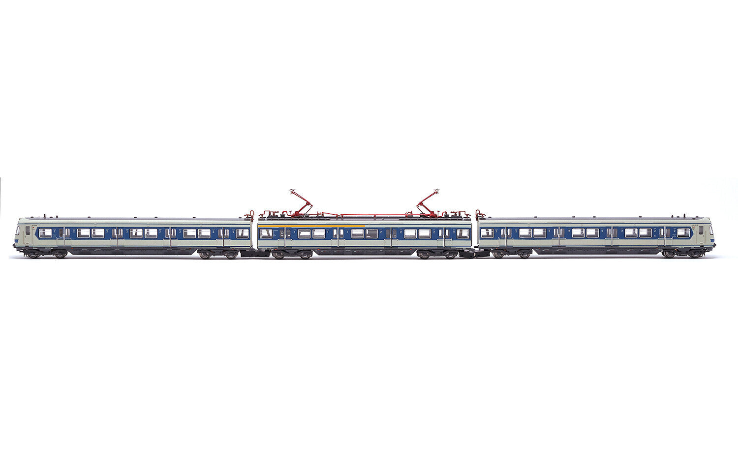 DB 3-unit EMU class 420 grey blue livery two pantographs ep IV with DCC sound decoder