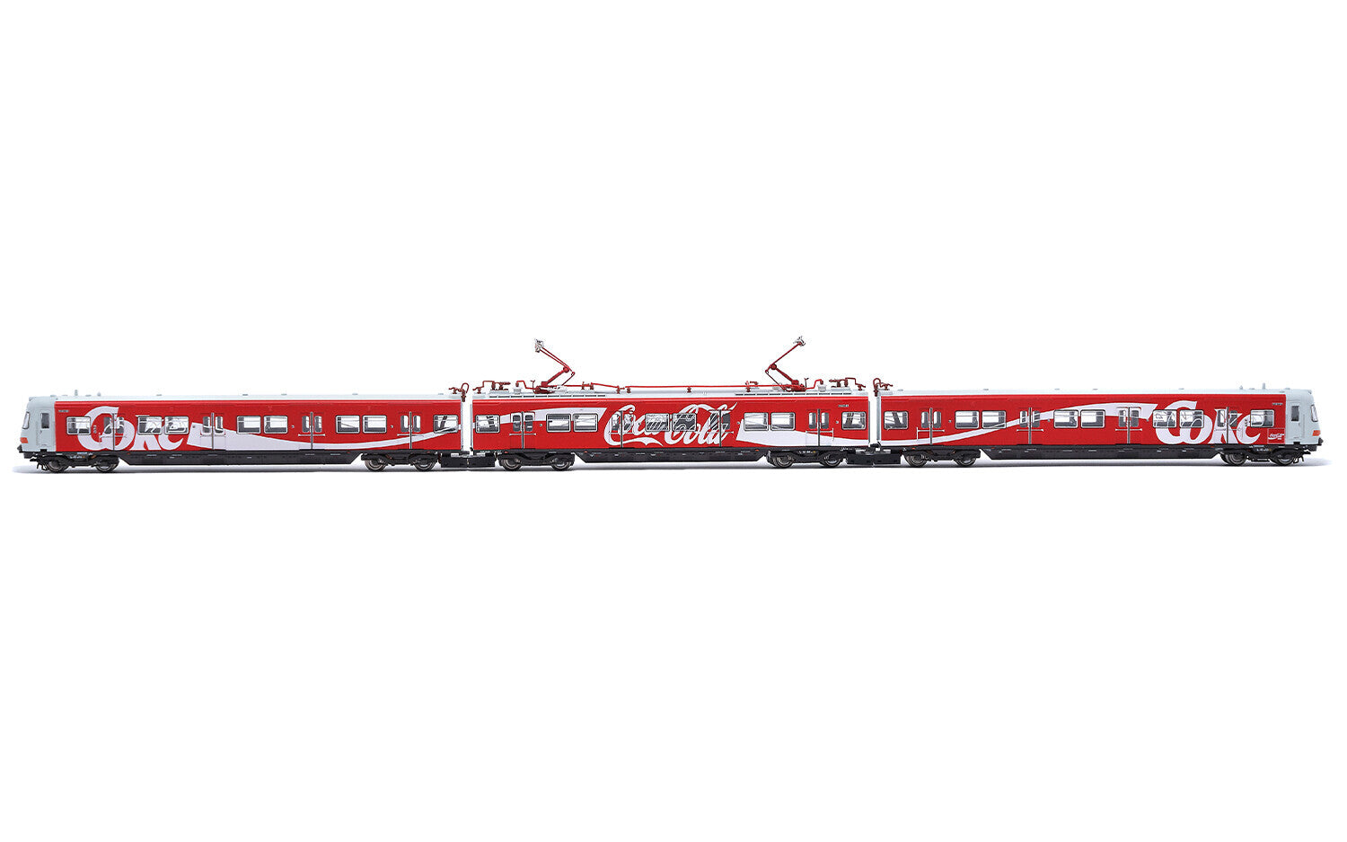 DB BR 420 grey orange livery with Coca-Cola 2 pantographs