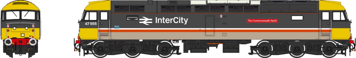 Heljan Class 47 555 'The Commonwealth Spirit' IC Exec.(DCC-Sound) HN47243
