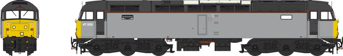 Heljan Class 47 329 BR Departmental General Grey (DCC-Sound) HN47253