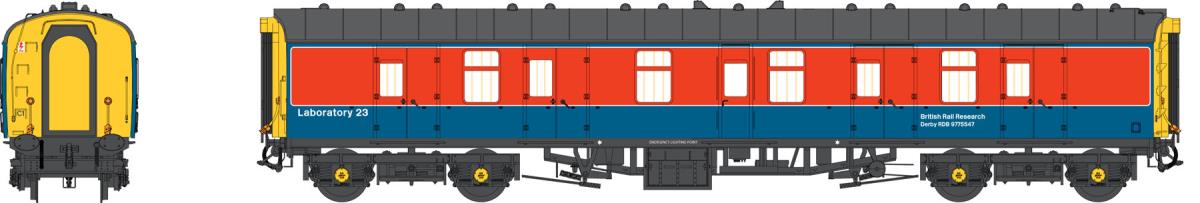 Heljan Mk1 BG RTC Red/Blue Laboratory 23 B4 Bogies HN4960