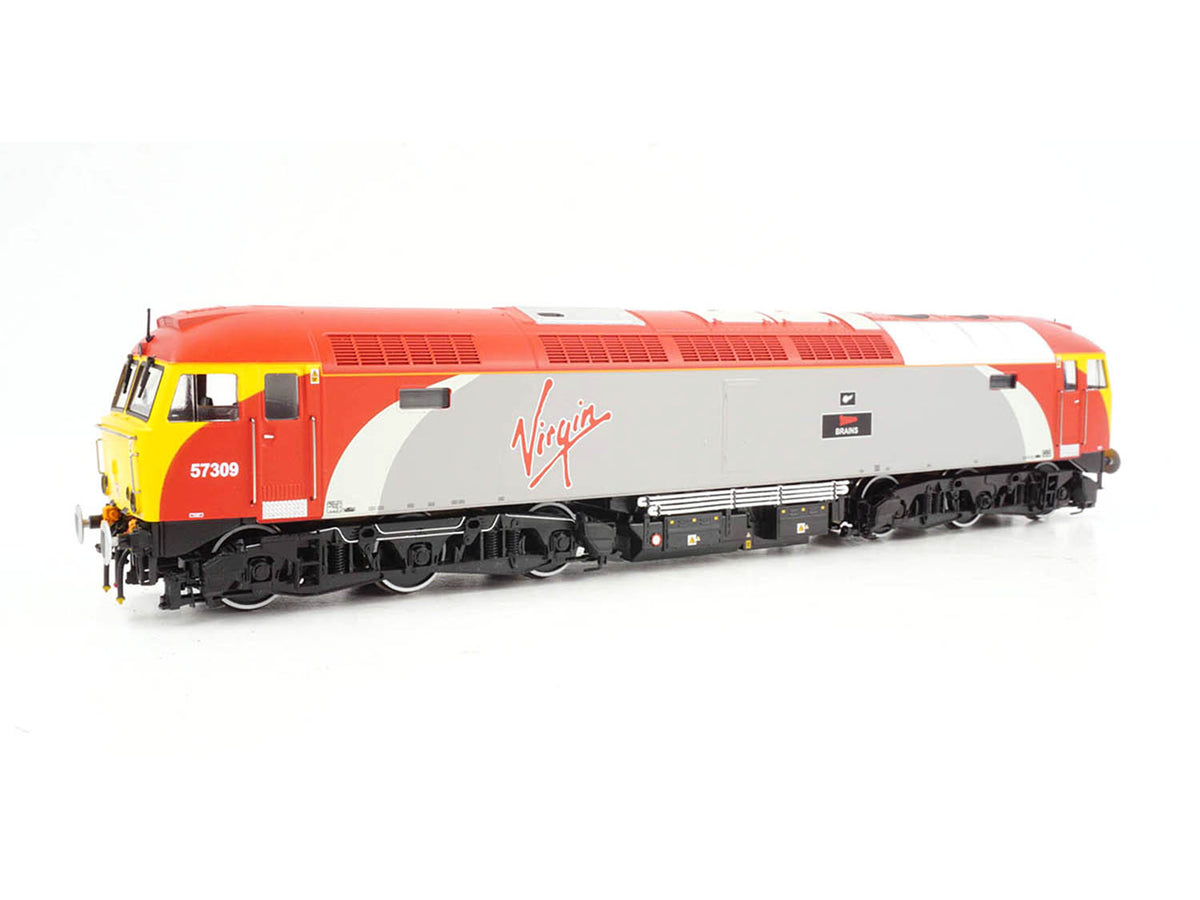 Heljan Class 57 309 &#39;Brains&#39; Virgin Trains Silver/Red HN5707