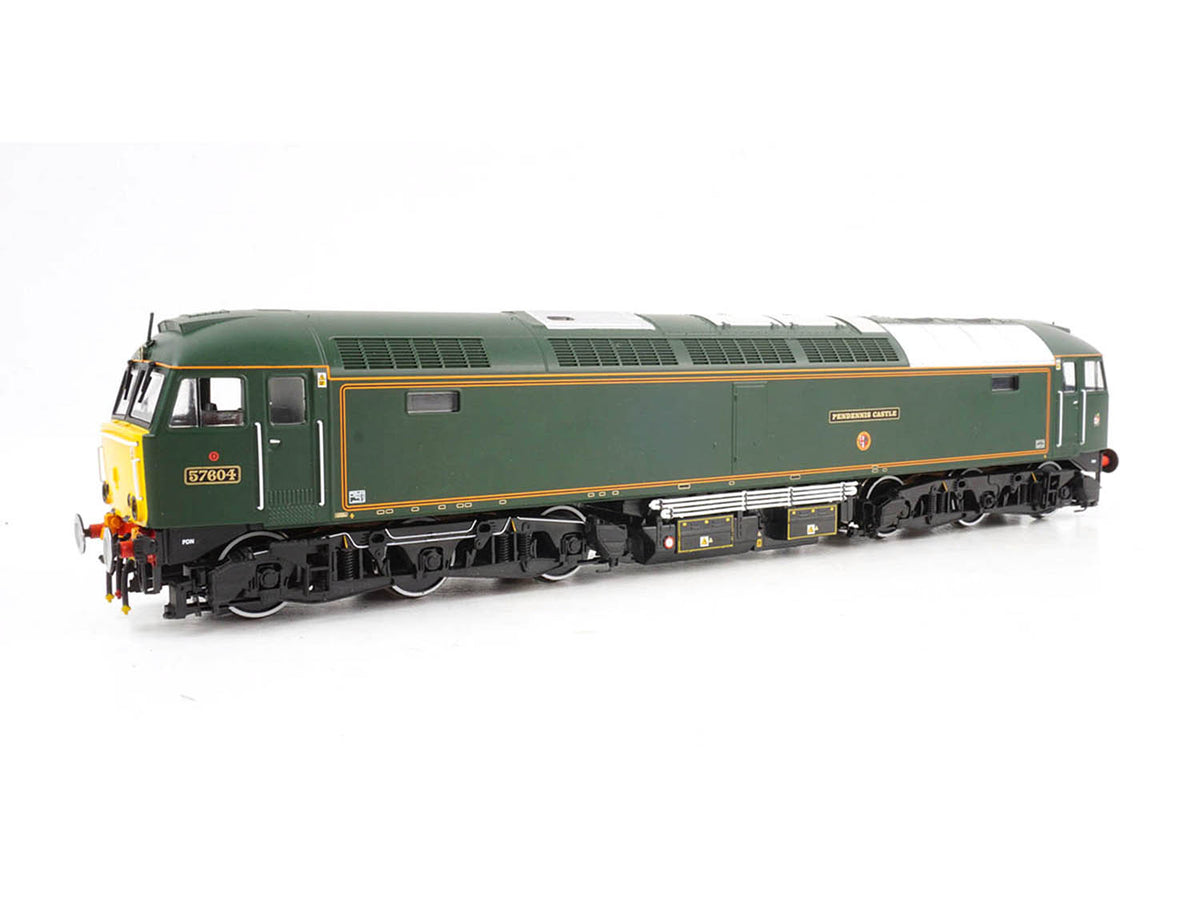 Heljan Class 57 604 &#39;Pendennis Castle&#39; GWR Pristine Lined Green HN5711