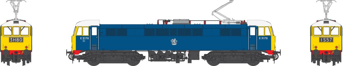 Heljan Class 86/0 BR Blue Lion/Wheel Emblem FYE HN8652