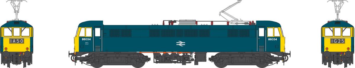 Heljan Class 86/0 BR Blue FYE Weathered HN8656