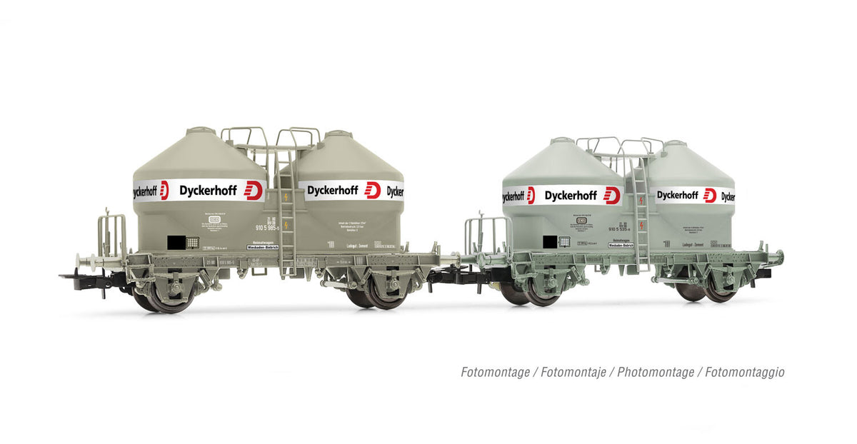 Rivarossi DB Ucs Silo Wagon Dyckerhoff Grey Set (2) IV HR6591