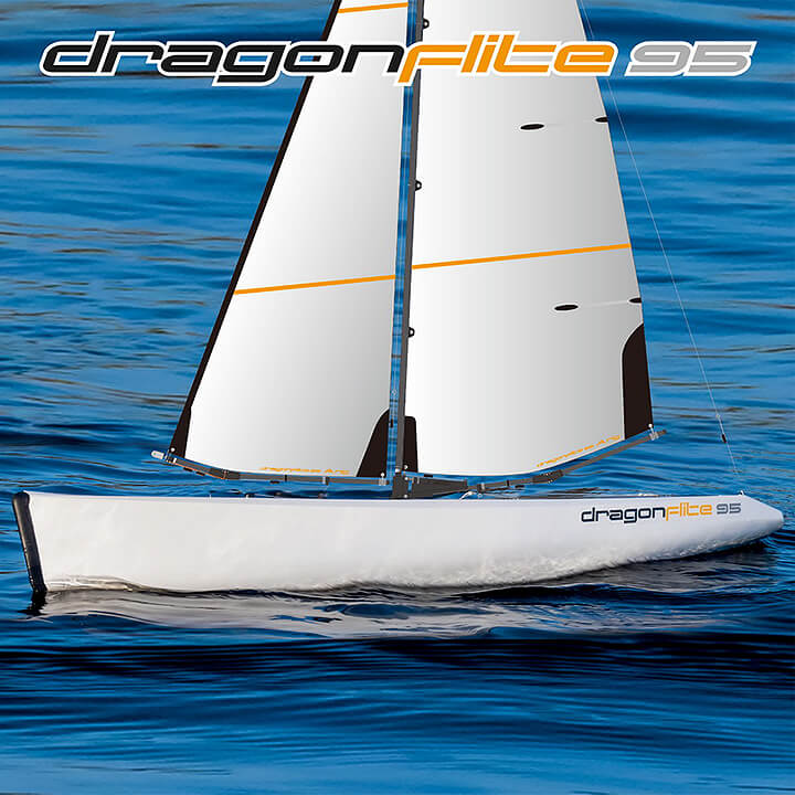 Joysway Dragon Flite 95 V2 Racing Sailing Yacht Rtr JY8811V2 on water