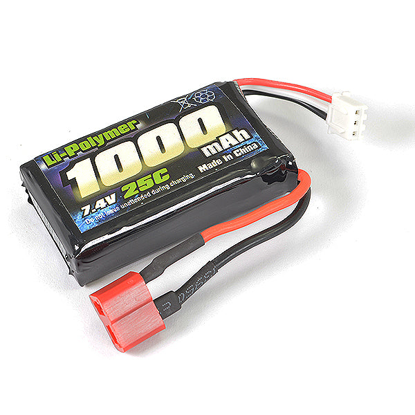 FTX TRACER LI-PO BATTERY SOFT PACK 7.4V,1000MAH,25C (T-PLUG)