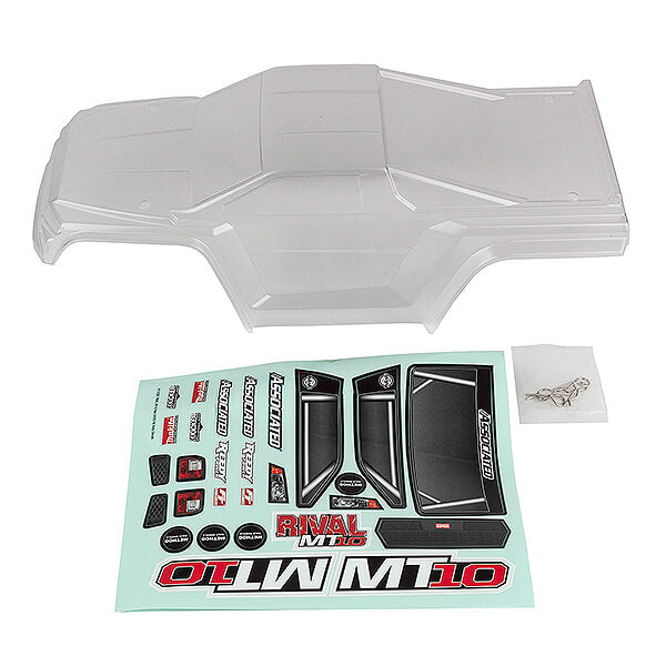 TEAM ASSOCIATED RIVAL MT10 V2 CLEAR BODYSHELL