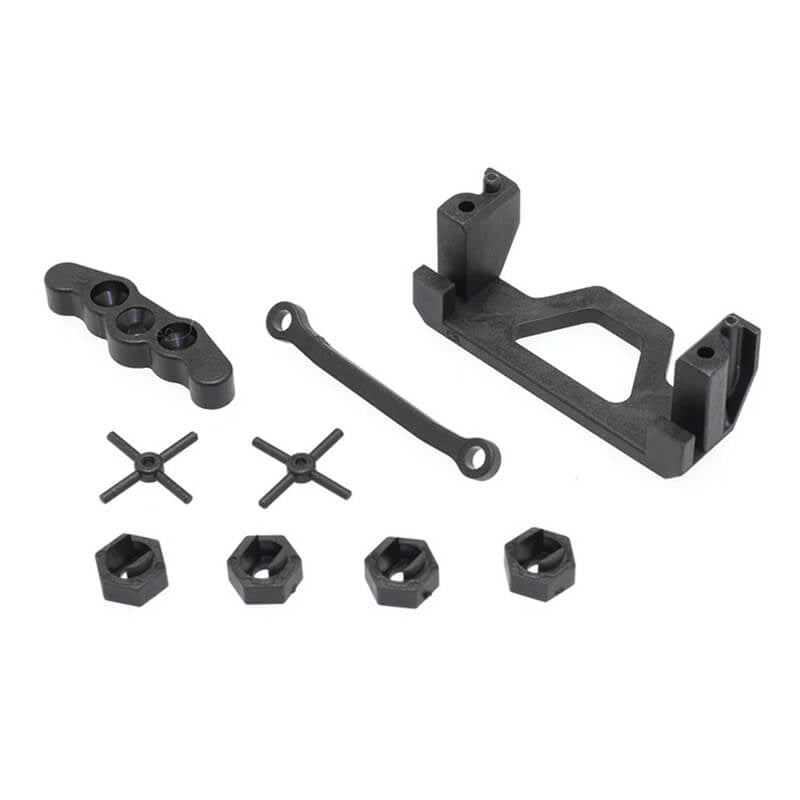 CEN RACING WHEEL HEX & SERVO MOUNT (CROSS PIN, REAR LOWER MOUNT)