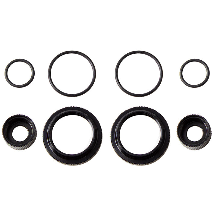 ASSOCIATED 12MM SHOCK COLLAR & SEAL RETAINER SET - BLACK