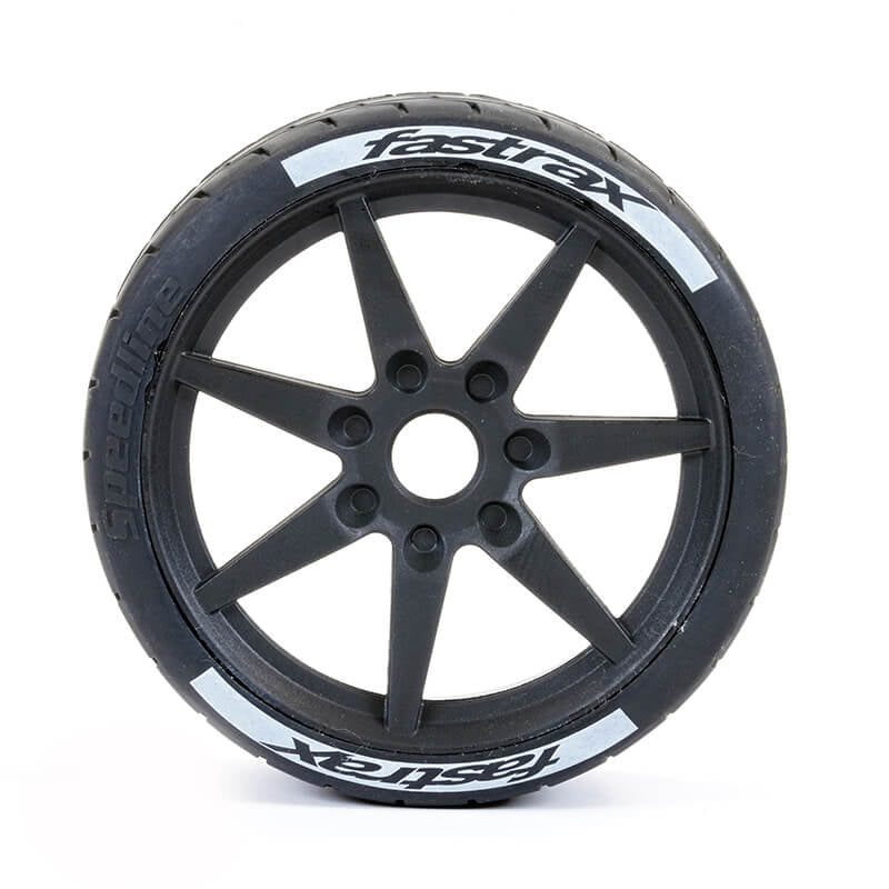 FASTRAX SUPAFORZA FRONT 45&amp;#176; TYRES/BLACK 17MM HEX WHEELS