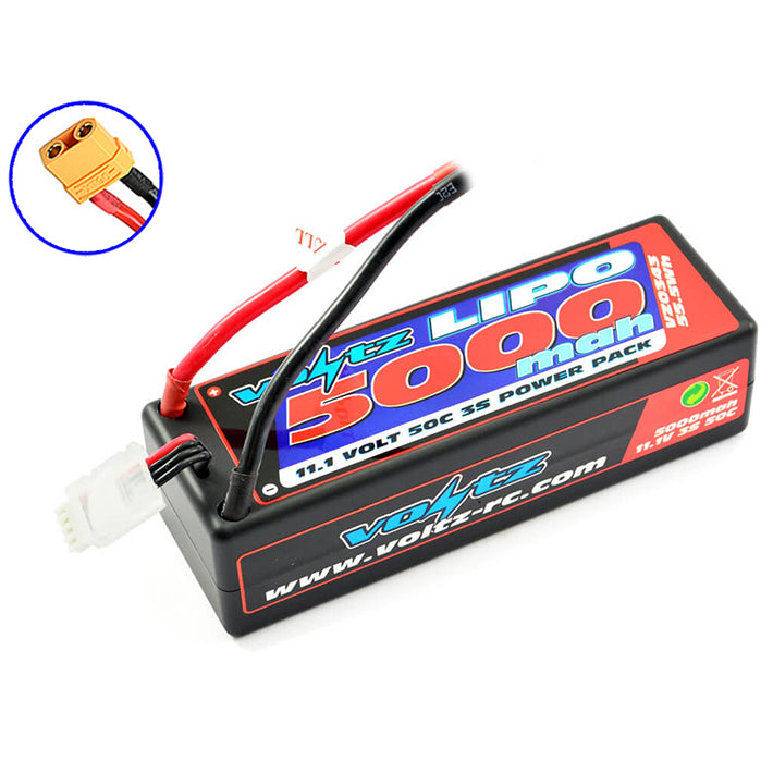 VOLTZ 5000mah HARD CASE 11.1V 50C LIPO STICK PACK XT90