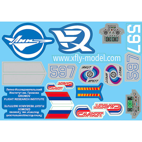 XFLY SU-27 DECAL SHEET - GREY