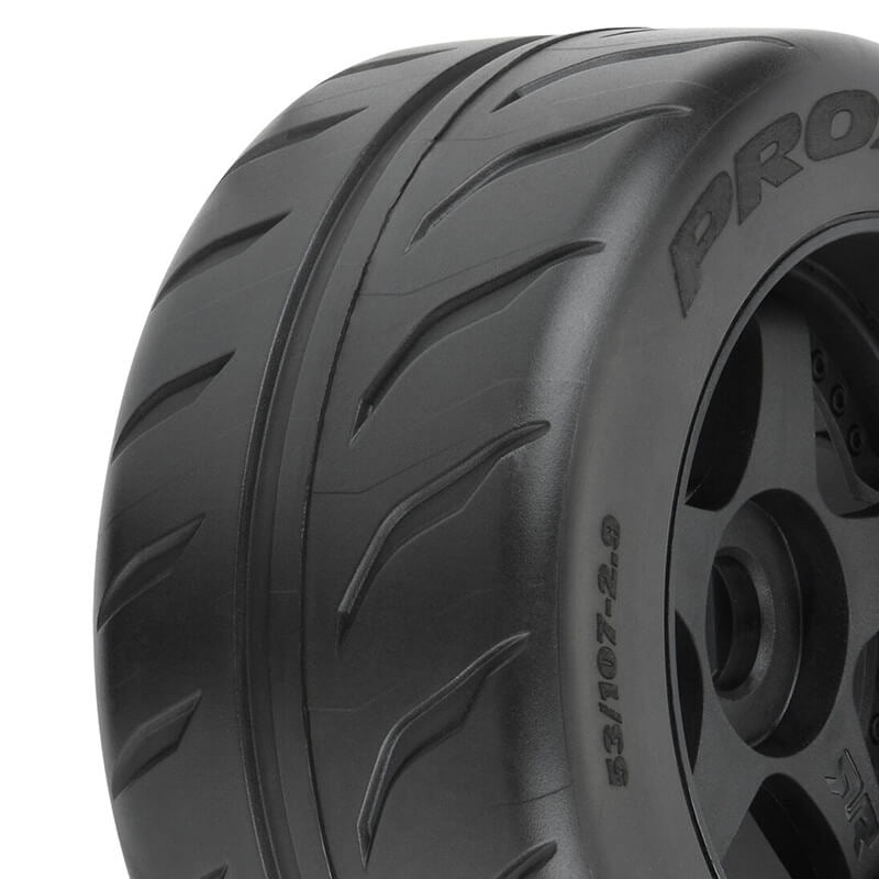 PROLINE TOYO PROXES 53mm Wide S3 BELTED TYRE / 2.9&quot; BLACK 17MM WHEEL