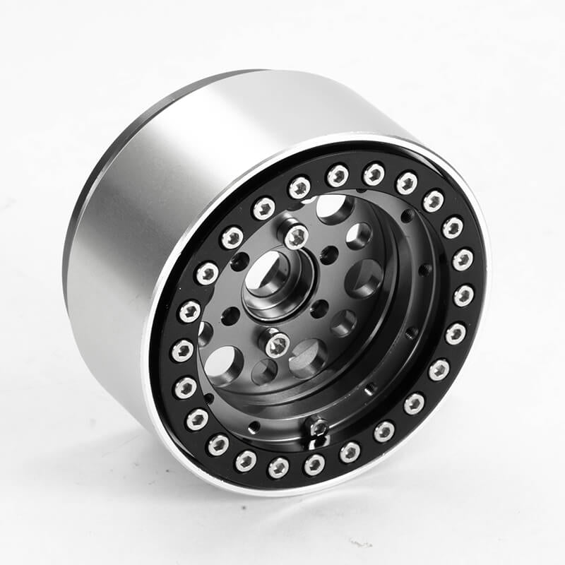 FASTRAX ALUMINIUM BEADLOCK T12 1.9&quot; WHEELS - GREY (4PC)