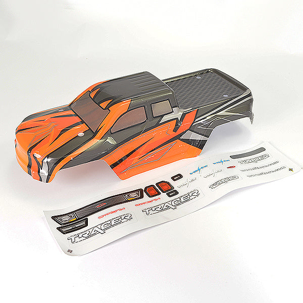 FTX TRACER MONSTER TRUCK BODY &amp; DECAL - ORANGE