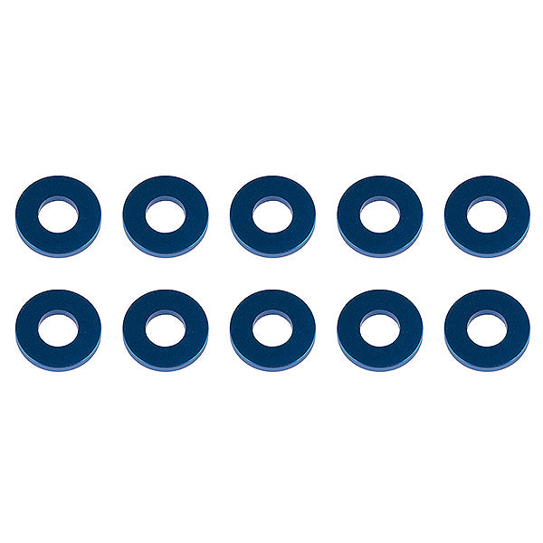 ASSOCIATED WASHERS 7.8 x 3.5 x 1.0mm BLUE ALUMINIUM (10)